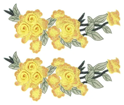 Produktbild von Aufnäher mit Stickerei, Blume aus Baumwolle, umweltfreundlich, einzigartiges DIY-Kleidungsaccessoire für Westen und Hüte