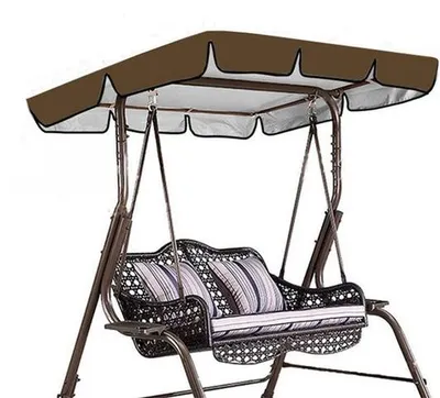 Immagine prodotto di Tettuccio per altalena resistente alle intemperie, protezione UV, 190x132x15 cm, marrone