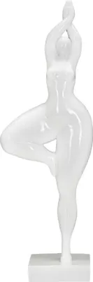 Zdjęcie produktu dla o Ferretti figurka do jogi stojąca Kobieta Joga 16x9x45,8 cm biała
