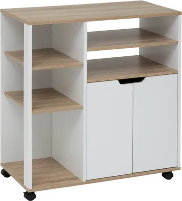 Produktbild von Servierwagen mit rollen eat up weiß und holz - 5 five simply smart