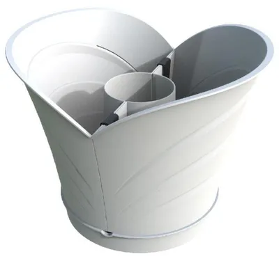 Image de Pot de fleurs - Tulipano - D 35 x H 39 cm - Blanc