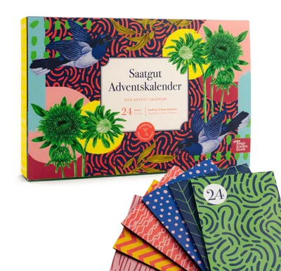 Produktbild von Adventskalender mit 24 Gemüse Kräuter und Blumensamen UNSERE EMPFEHLUNG