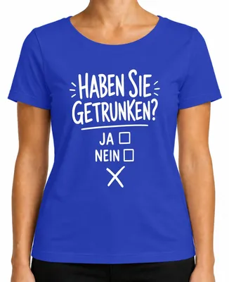 Imagen del producto de ¿Has bebido? Sí No. Frase divertida. Fiesta. Alcohol. Despedida de soltera. Camiseta para mujer, azul, talla S