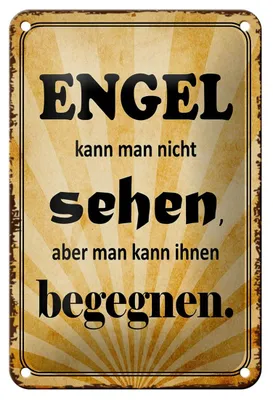 Produktbild von Blechschild Spruch 12x18cm Engel kann man nicht sehen
