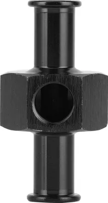 Produktbild von Kraftstoff-Lachgas-Manometer-Adapter, Aluminiumlegierung, universeller 3/8-Zoll-Schlauch, 1/8-Zoll-NPT-Anschluss, Schwarz