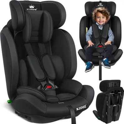 Produktbild von KIDIZ® Autokindersitz Kinderautositz ✓ Gruppe 1+2+3 ✓ 9-36 kg 5-Punkt-Sicherheitsgurt, Autositz, Kindersitz, Einstellbare Kopfstütze | Mitwachsende Sitzerhöhung 1-12 Jahre, Stabil und Sicher