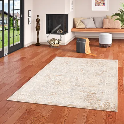 Produktbild von Designer Teppich Tawira Vintage Beige Bordüre, Größe:80x150 cm