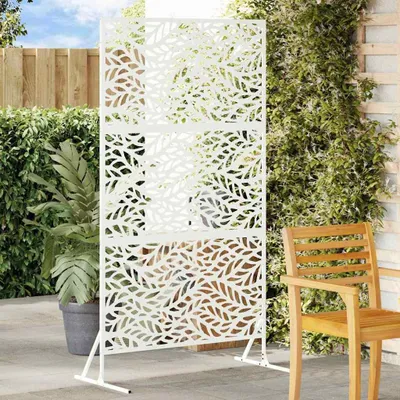 Produktbild von vidaXL Sichtschutz 100 x 50 x 180 cm Stahl Wei?