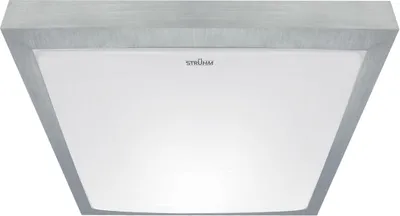 Obrázek produktu pro Koupelnový plafón moderní stříbrný čtvercový 32 cm neutrální barva LED 18W ALEX Struhm