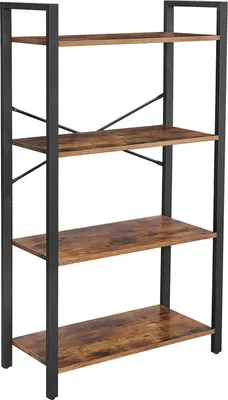 Zdjęcie produktu dla Regał na Książki Półka do Salonu Industrialny Loft Rustykalny Do Pokoju