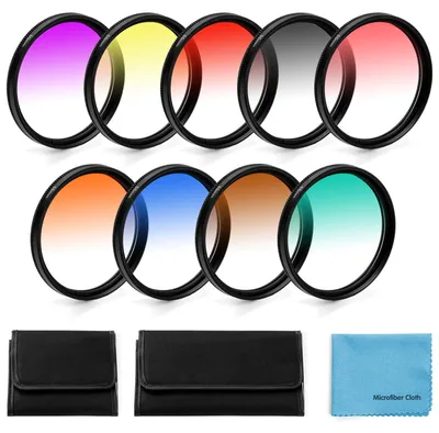 Productafbeelding van Solidchoice - 43mm Graduated Kleurfilter Set met 9 Filters