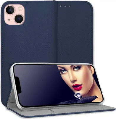 Produktbild von Bookstyle Schutzhülle Klapphülle Schutztasche Etui Cover für Apple iPhone 13 mini (5.4'') - Blau
