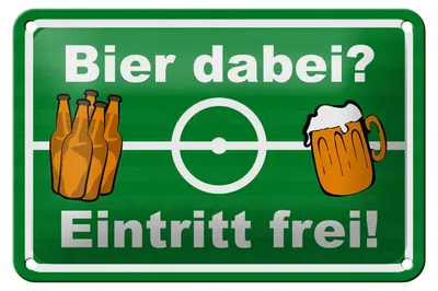 Produktbild von Blechschild Alkohol 18x12cm Bier dabei Eintritt frei