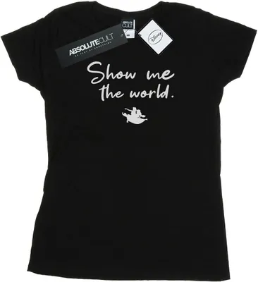 Produktbild von Disney - "Show Me The World" T-Shirt für Damen BI15606 (M) (Schwarz)