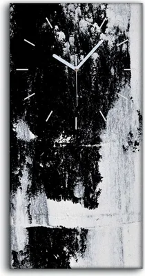 Produktbild von Küchenuhr Bürouhr Leinwand Uhr Geräuschlos Kunstdruck 30x60 Abstrakte Kunst - weiße Hände