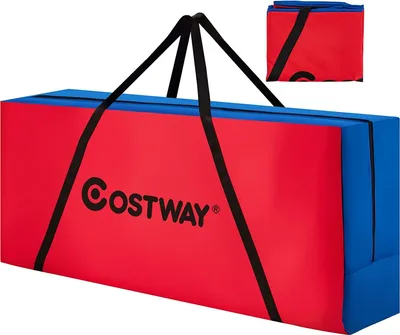 Imagen del producto de COSTWAY: Bolsa de almacenamiento grande para el juego "4 en raya", bolsa de transporte para el juego "4 en raya" de tamaño jumbo (juego no incluido), bolsa de transporte para el juego "4 en raya" con asa y cremallera