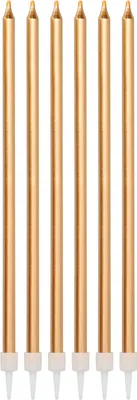 Produktbild von 16 Elegant Blue Bronze Tortenkerzen 15cm