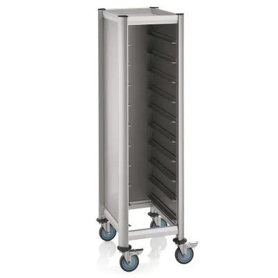 Produktbild von WAS Germany Regalwagen für 10 EN Tabletts, Alu, Trolley Mensa