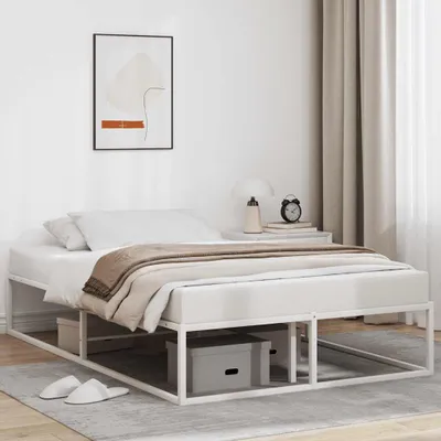 Productafbeelding van Maison Exclusive - Bedframe zonder matras, wit, 120x200 cm, metaal