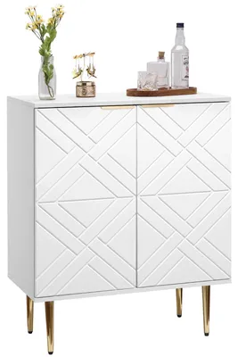 Image de Armoire de rangement, design moderne, étagères réglables, blanc