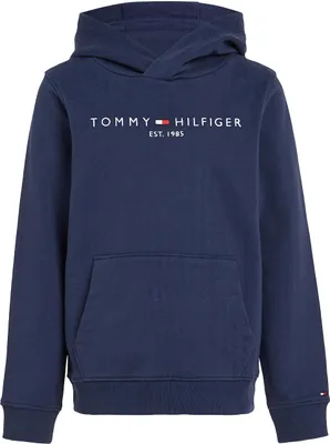 Obrázok produktu pre Tommy Hilfiger Essential Logo Pure Bavlna Hoody, Detské, Námorná, Twilight navy, 3Y, Kangaroo pocket, Bavlna