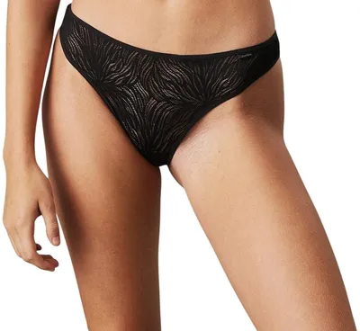 Produktbild von Calvin Klein Damen String Tanga, Schwarz (Black), M
