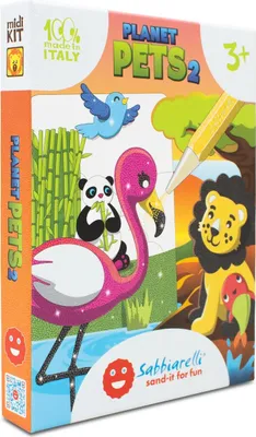Produktbild von Sabbiarelli Sandmalerei Set - Kreatives Bastelset Tiere für Kinder
