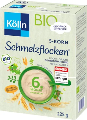 Produktbild von Kölln Schmelzflocken 5-Korn (225g Packung)