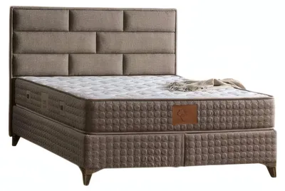 Obrázek produktu pro Postel s pružinami Čalouněná postel Manželská postel s úložným prostorem Rám postele Postel 180x200 cm