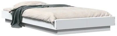Produktbild von vidaXL Bodenbettgestell Weiß 80 x 210 cm Holzwerkstoff