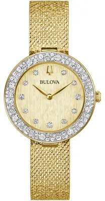 Zdjęcie produktu dla Bulova Crystal Phantom damski zegarek na rękę złoty stal nierdzewna szafirowy kryształ kwarcowy 3 ATM