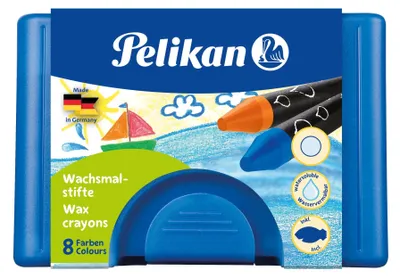 Zdjęcie produktu dla Pelikan 722959, 8 szt., Czarny, Niebieski, Brązowy, Zielony, Pomarańczowy, Czerwony, Biały, Żółty, Czarny, Niebieski, Brązowy, Zielony, Pomarańczowy, Czerwony, Biały, Żółty, Okrągły, Spiczasty, Pudełko