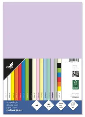 Produktbild von kangaro Multifunktionspapier DIN A4 160 g/qm pastelllila 50 Blatt