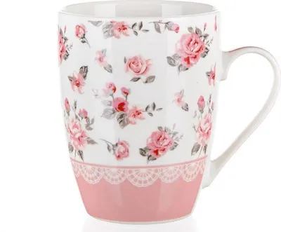 Produktbild von BANKETT Becher ROSA BLUME 340 ml, rosa