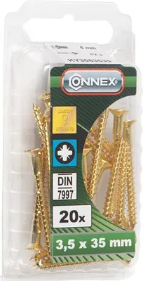 Zdjęcie produktu dla Wkręt do drewna Connex VZ-K 3,5x35, 20 sztuk, MS – KY3063535