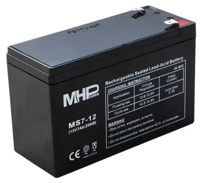 Produktbild von Batterie MHPower MS7-12 VRLA AGM 12V/7Ah, Ersatz für RBC2