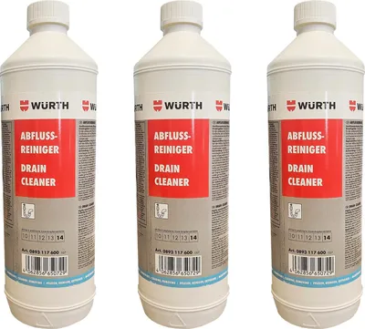 Produktbild von 3 x Würth Abflussreiniger Flüssig 1000 ml  0893117600