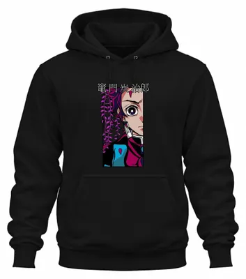 Obrázok produktu pre 竈門炭治郎 鬼滅の刃 Anime Manga Cosplay Fan Gift Uni mikina s kapucňou, čierna, L
