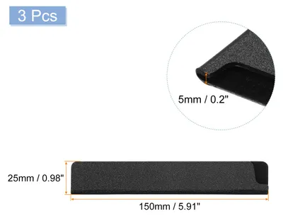 Produktbild von 3 Stš¹ck Messerschutz, 15 cm x 2.5 cm Universal Messerschutzhš¹lle Kunststoff Messerschutz Schutzhš¹lle Atmungsaktive Messerscheid fš¹r Kš¹chenmesser Obstmesser Schwarz