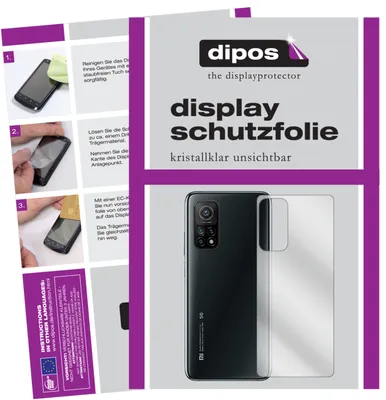 Zdjęcie produktu dla 1x Folia ochronna do Xiaomi Mi 10T Pro Backside przezroczysta folia ochronna ekranu Folia ochronna wyświetlacza dipos