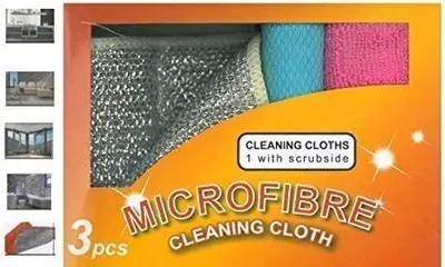 Produktbild von Microfaser Comfort Allzwecktücher - mit 2 knalligen Tuchfarben + Gelbes Tuch mit nicht kratzender Rückseite ideal für die Vorreinigung- für perfekten Glanz im ganzen Haus - 3er XXL Sparpack von Conny Clever