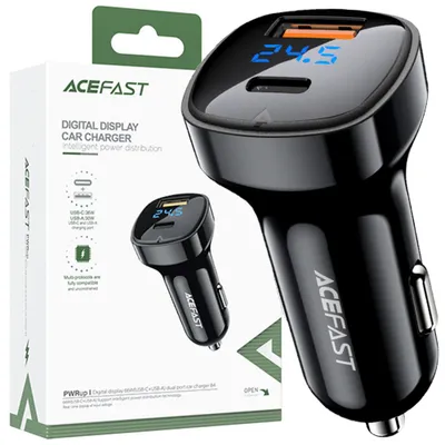 Obrázek produktu pro 66W USB-C nabíječka do auta USB Power Delivery QC 4.0 FCP černá