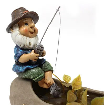 Image de Omgoods - Petite figurine de gnome pour jardin, idéale pour l'extérieur