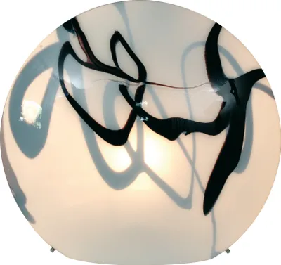 Image de Näve lampe de table en verre - Matière : Verre - Couleur : noir-blanc opal ; 333322