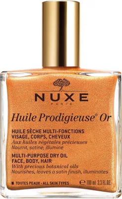 Produktbild von NUXE Shimmering Dry Oil Huile Prodigieuse, Butter, Frauen, Nährend, Glanz, Universal, 100 ml, Arganöl, Kamelienöl, Macadamia-Öl