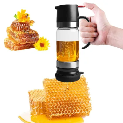 Produktbild von Solidchoice - Tropffreier Honigspender aus Glas, 300 ml, mit Griff