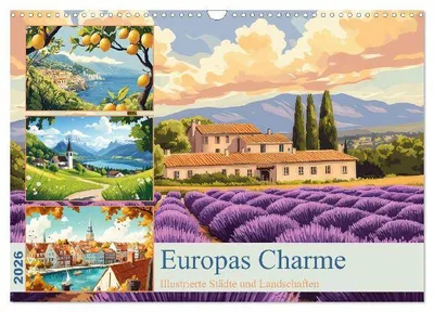 Produktbild von Europas Charme (Wandkalender 2026 DIN A3 quer), CALVENDO Monatskalender