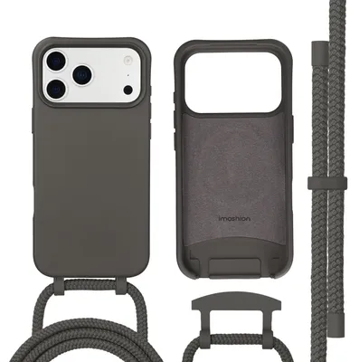Immagine prodotto di imoshion Cover posteriore colorata con catena rimovibile per cellulare e MagSafe iPhone 17 Pro Max - Black Coffee