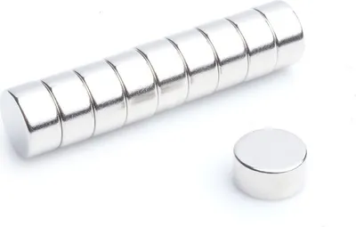 Produktbild von Neodym Magnete 10 x 6 mm 5 Stück  mm N38, Extrem stark, Magnettafeln, Kühlschränke, Whiteboards, DIY