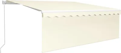 Produktbild von vidaXL Markise Manuell Einziehbar mit Rollo 4x3 m Creme